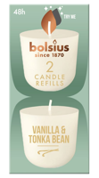 Bolsius 2 Candle Refills Vanilla & Tonka Bean