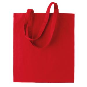 Katoenen schoudertasje - rood - 38 x 42 cm - Boodschappentas - met hengsels