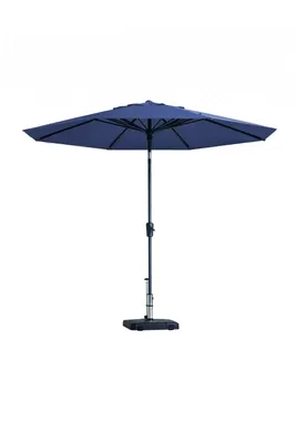 Parasol Paros II Rond Ø3m met kniksysteem - Saffier Blauw