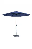 Parasol Paros II Rond Ø3m met kniksysteem - Saffier Blauw