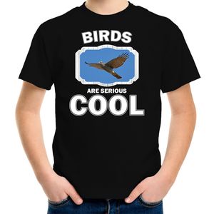 Dieren vliegende havik roofvogel t-shirt zwart kinderen - birds are cool shirt jongens en meisjes