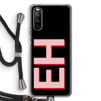Monogram: Sony Sony Xperia 10 III Transparant Hoesje met koord