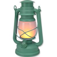 Stormlantaarn - batterijen - groen - 15 x 12 x 25 cm - tuinverlichting