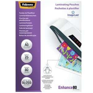 Fellowes lamineerhoes Enhance80 ft 154 x 216 mm,  160 micron (2 x 80 micron), pak van 25 stuks