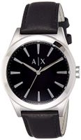 Horlogeband Armani Exchange AX2323 Leder Zwart 22mm