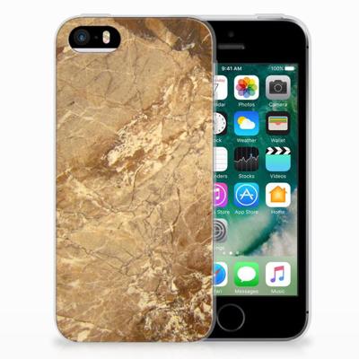 Apple iPhone SE | 5S | TPU | Siliconen hoesje | Marmer Creme