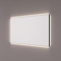 HIPP Design spiegel Mat Zwart - Indirecte LED Rondom 80x70x3 cm - Touch Dimmer - Spiegelverwarming - Kleurenwissel
