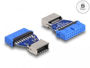 DeLOCK 66233 tussenstuk voor kabels 20 pin USB 3.0 pin header USB (USB 3.2 Gen 1) key A 20 pin