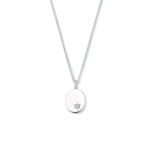 Graveerketting Zilver Ovaal Zirkonia 0,9 mm 41 + 4 cm
