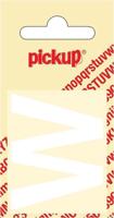 Plakletter Helvetica 40 mm Sticker witte letter w Pickup - Pickup