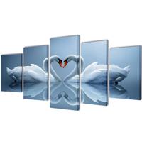 Canvas muurdruk set Zwaan 100 x 50 cm Canvas muurdruk set Zwaan 100 x 50 cm
