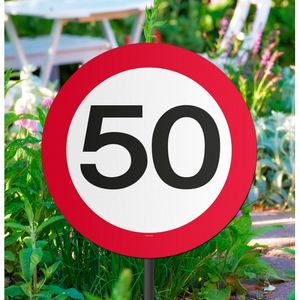 Tuinborden versiering 50 jaar feest thema 44 cm