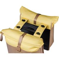 BASIL Dubbele fietstas vive mik 28-35l 14 x 30 x 38 cm - zand/geel