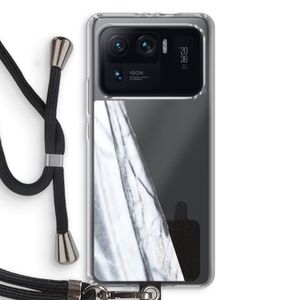 Gestreepte marmer: Xiaomi Mi 11 Ultra Transparant Hoesje met koord