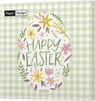 Duni 3-laags tissue servet happy easter 33x33cm groen 20 stuks