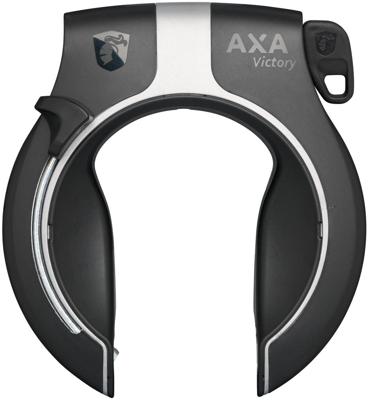 Axa Ringslot victory - glanzend zwart/grijs