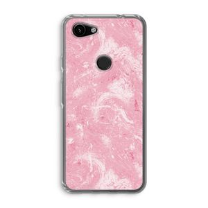 Abstract Painting Pink: Google Pixel 3a Transparant Hoesje