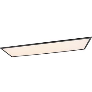 LED Plafondlamp - Plafondverlichting - Trion Alina - 34W - Warm Wit 3000K - Mat Zwart - Aluminium - 120cm