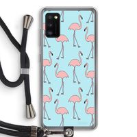 Anything Flamingoes: Samsung Galaxy A41 Transparant Hoesje met koord