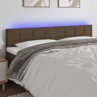 Hoofdbord LED 160x5x78/88 cm stof taupe