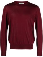 Canali pull en maille fine à col rond - Rouge