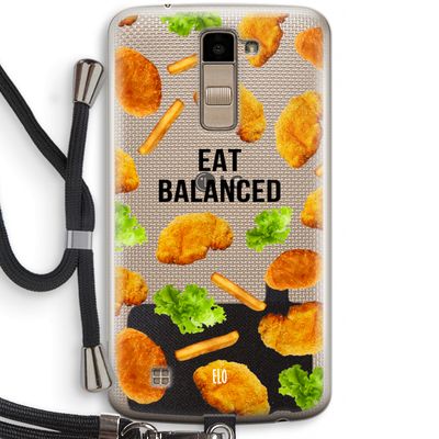 Eat Balanced: LG K10 (2016) Transparant Hoesje met koord