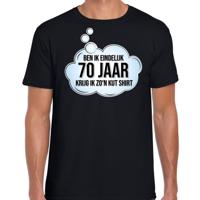 Cadeau t-shirt - Ben ik eindelijk 70 jaar - zwart - heren - 70e verjaardag shirt