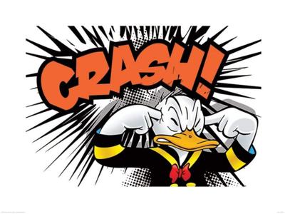 Kunstdruk Donald Duck Crash 80x60cm