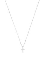 Djula collier Big Cross en or blanc 18ct orné de diamants - Argent