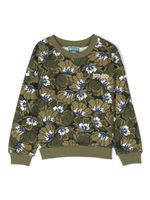 Kenzo Kids sweat en coton à fleurs - Vert - thumbnail