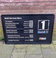 Mobil Services Prijslijst Garage Bord - Origineel - 107 x 67cm