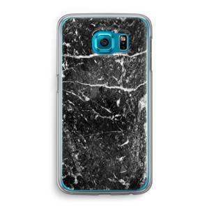 Zwart marmer: Samsung Galaxy S6 Transparant Hoesje