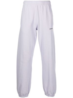 Off-White pantalon de jogging à rayures Diag - Violet