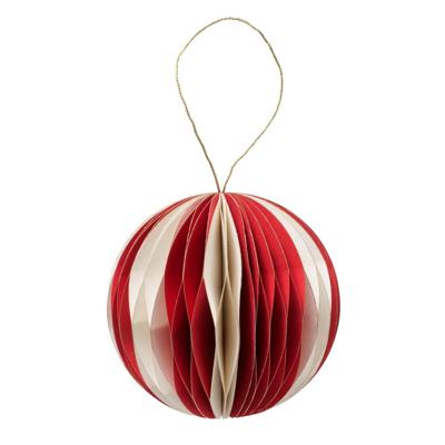 Boltze Home Kerstbal yorki ø9cm mat rood/wit papier