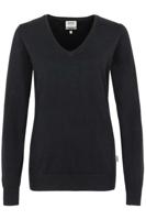 HAKRO Regular Fit Dames Trui zwart, Effen