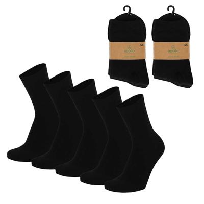 Apollo Kindersokken - 10x Paar - zwart - basic sokken - bundel sokken