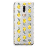 Ananas: OnePlus 6 Transparant Hoesje