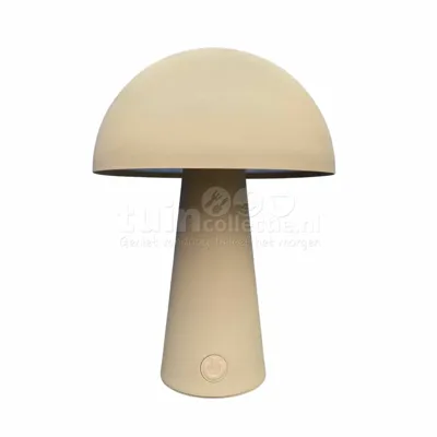 Draadloze Tafellamp Mushroom Beige 21cm