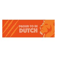 Gevelvlag/banner Proud to be Dutch 74 x 220 cm oranje - thumbnail