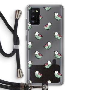 Vogeltjes: Samsung Galaxy A41 Transparant Hoesje met koord