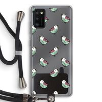 Vogeltjes: Samsung Galaxy A41 Transparant Hoesje met koord