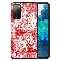 Telefoonhoesje Samsung Galaxy S20 FE Angel Skull Rood