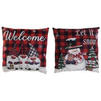 Kussen DKD Home Decor Kerstmis Multicolour Polyester 40 x 10 x 40 cm (2 Stuks)