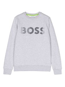 BOSS Kidswear sweat en coton mélangé à logo imprimé - Gris