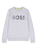 BOSS Kidswear sweat en coton mélangé à logo imprimé - Gris