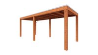 Trendhout Overkapping Palermo 600x255 cm- Plat dak- Hout- Trendhout