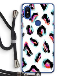 Cheetah color: Xiaomi Mi Mix 3 Transparant Hoesje met koord
