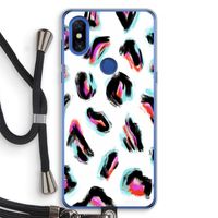 Cheetah color: Xiaomi Mi Mix 3 Transparant Hoesje met koord