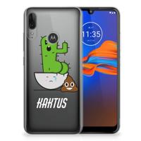 Motorola Moto E6 Plus Telefoonhoesje met Naam Cactus Poo
