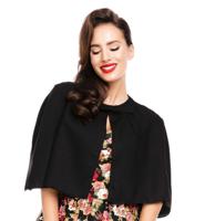 Dolly & Dotty Sabrina Cape Black-XS/S